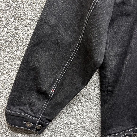 Southpole Vintage Mens LARGE Y2K 90s Denim Button Trucker Jacket Jnco Pocket EUC - Picture 9 of 16